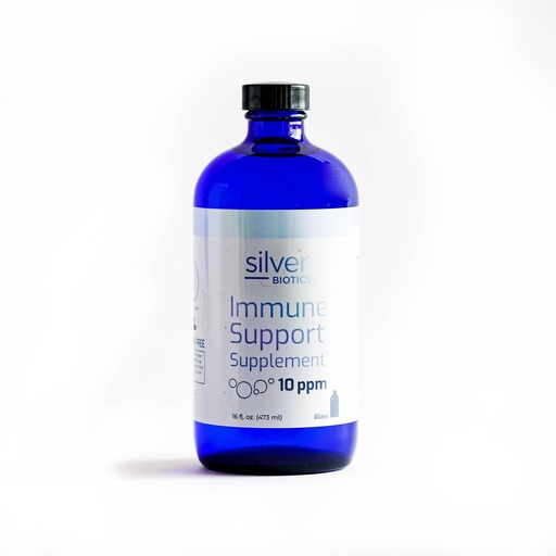 [BRSRMCQYCR6R4DIZ] Silver Biotics Multivalent SilverSol Technology Ag₄O₄ 10 PPM Immune Support | Bio-Hacking Immune Building Natural Support (16 Fl Oz Glass Bottle)