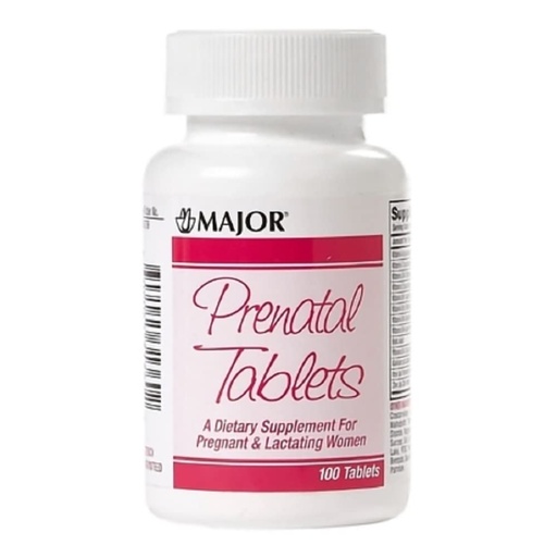 [BRSWGFAEAUFGYEYV] Major Prenatal TABS ASCORBIC ACID-100 MG 30 Tablets UPC 309045313466