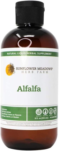[BRSWYA37OQNBQ3LV] Alfalfa Liquid Herbal Supplement - 8oz- Brez alkohola, ne-GMO, izdelan iz organskih sestavin