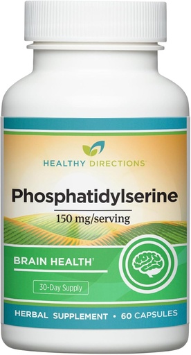 [BRSROAIOPICWMCLZ] Healthy Directions Phosphatidylserine Supplement—150 mg/Serving, 60 Vegan Capsules for Cognitive Health, Brain Function, and Healthy Memory (30-Day Supply)