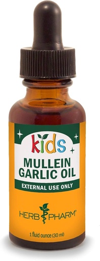 [BRSRAYYYO4MBAFLJ] Herb Pharm Kids Certified-Organic Immune Avenger Formula, 1 Ounce ja Mullein Valkosipuli korvaöljy, 1 Fl Oz