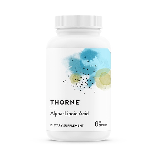 [BRSWIHI7BUGA22DE] THORNE - Alpha-Lipoic Acid - Provides Antioxidant Support - Supports Liver Detox & Nerve, Eye, Metabolic & Liver Health* - Third-Party Certified - Gluten, Dairy & Soy-Free - 60 Capsules