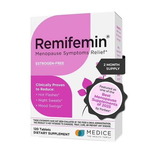 [BRSROAACCRYRAH3H] Remifemin Menopause Symptoms Relief - Clinically Proven Ingredients - Menopause Supplements - Black Cohosh - Estrogen-Free - Made in Germany - 120 Tablets