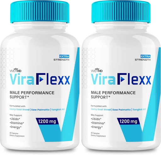[BRSRAZD5OYFBO3YY] VIVE MD ViraFlexx for Men, ViraFlexx Male Enchantment - Maximum Performance, All Natural Dietary Supplement Extra Strength Pills, ViraFlexx Pro Supports Overall Health, Vira Flexx Reviews (2 Pack)