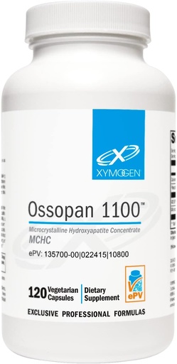 [BRSRMGQTCUBGACA4] XYMOGEN Ossopan 1100 - Supports Bone Strength + Bone Health - Calcium Supplement with Microcrystalline Hydroxyapatite, Phosphorus - Calcium for Women and Men (120 Capsules)
