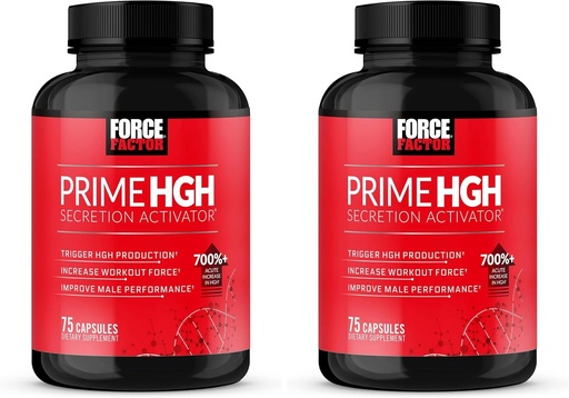 [BRSRAY3ROADWGCLH] Force Factor Prime HGH Secretion Activator, HGH Supplement for Men with Clinically Studied AlphaSize to Help Trigger HGH Production, Increase Workout Force, and Improve Performance, 75 Capsules