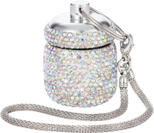 [BRSRMBINCINGMCTB] AB Diamond malé pilulky Organizátor lieky Lock Box roztomilé pilulky Prípad pre Purse šperky prsteň držiak s Keychain Medicine úložisko pre vitamín doplnok