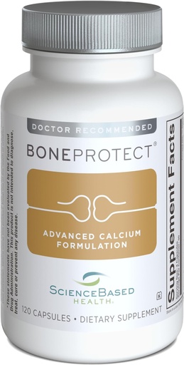 [BRSWIYI4BUMAAHDG] ScienceBased Health BoneProtect – Advanced Bone Health Supplement with Calcium Citrate, Vitamin D3, K2 (MK‑7), Magnesium and Antioxidants – Supports Bone Density, Heart and Colon Health – 120 Capsules