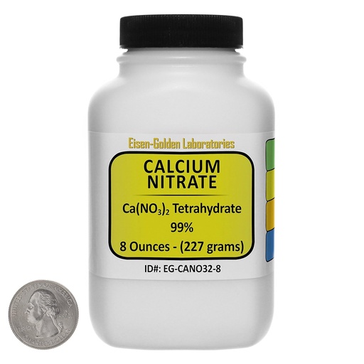 [BRSWIBIDBYIGG3D4] Calcium Nitrate [CA(NO3) 2] 99% AR Grade Prills 8 Oz in a Space-Saver Bottle