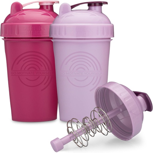 [BRSROHTYOQJRYAYV] GOMOYO 20-Ounce Shaker Bottle with Action-Rod Mixer | Shaker Cups with Motivational Quotes | Protein Shaker Bottle is BPA Free and Dishwasher Safe | Raspberry & Lavender