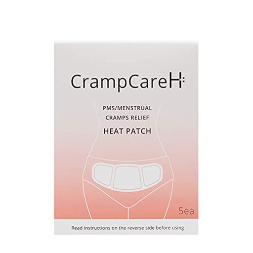 [BRSWGAT7BYNG23DZ] (5 Patches) CrampCareH PMS/Menstrual Cramps Relief Heat Patch with Wide Wings, FDA Registered