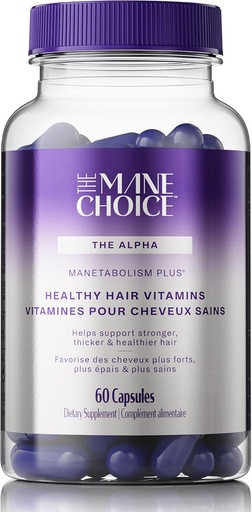 [BRSWIGALAABAKALC] The Mane Choice MANETABOLISM Plus Healthy Hair Growth Vitamins - Supplements for Longer, Thicker, Healthier Hair - Hair Skin & Nails Vitamins for Women & Men (60 Capsules) Packaging May Vary