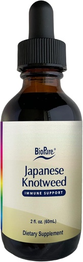 [BRSWIBANOMOBY2AV] BioPure Japonés Knotweed Herbal Tintura – Potente Extracto Botánico Rico en Polifenoles Incluye Resveratrol para apoyar la función del hígado, la salud celular y el equilibrio del microbioma – 2 fl oz