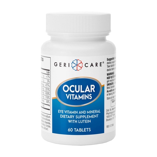 [BRSRAYYKC56QO33K] GeriCare Ocular Vitamins, Eye Vitamins and Minerals with Lutein, Dietary Supplement Tablets, 60 Count (Pack of 1)