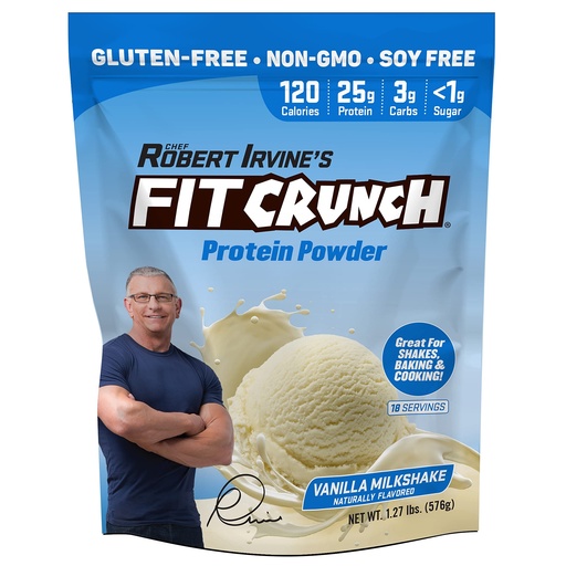 [BRSWGZQ7AAIG23T5] Fit Crunch Tri-Blend Whey Protein, Keto Friendly, Low Calories, High Protein, Gluten Free, Soy Free (18 Servings, Vanilla Milkshake)