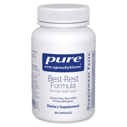 [BRSWIY34CAPQYCL2] Pure Encapsulations Best-Rest Formula - Supports Restful Sleep - for Relaxation - Restful Sleep Supplement - Non-GMO & Vegan - 60 Capsules