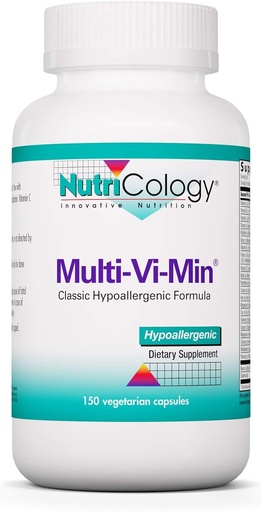 [BRSWIY33AICRSDYV] Nutricology Multi-Vi-Min Supplement - Multivitamin for Men &amp; Women, with Iron, Daily Vitamins, for Adults, High Potency, Bioavailable, Vegetarian Capsules - 150 Count