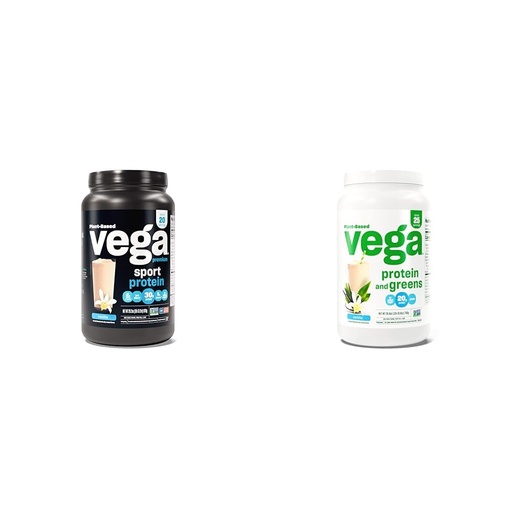 [BRSROAIKBEFAMFDG] Vega Premium Sport Protein Vanilla Protein Powder & Protein and Greens Protein Powder