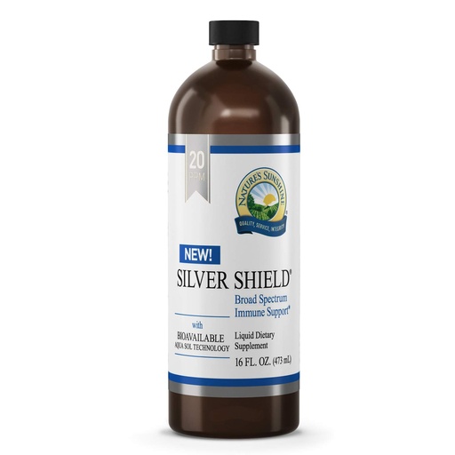 [BRSWIHLZAQHRY3LU] Nature's Sunshine Silver Shield Liquid, 16 Fl Oz | Colloidal Silver Liquid with Aqua Sol Technology Provides Immune Support and Protection