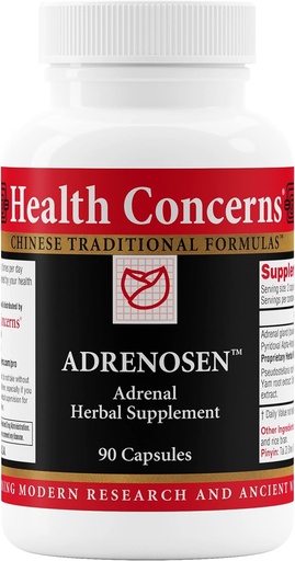 [BRSW2FL4OAPBYGQ2] Health Concerns Adrenosen – Adrenal Fatigue & Burnout Support Supplement – Energy, Focus " Stress Recovery – Bovine Adrenal, PAK, Eleuthero, Schisandra " China Herbs – 90 cápsulas