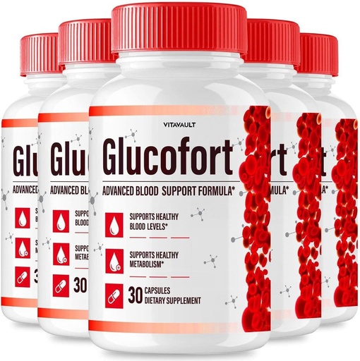 [BRSROCABDEGQGCD5] (5 Pack) Glucofort, Max Advanced Blood Support Fórmula Cápsulas