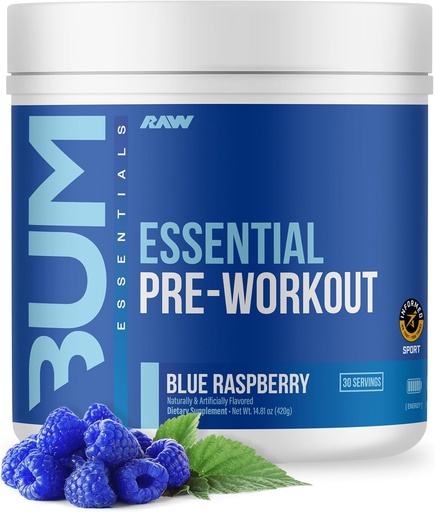 [BRSROEAKCAORYFDO] RAW Nutrition - Essential Pre - Chris Bumstead Pre Workout Formula, Sports Nutrition Pre-Workout אבקות