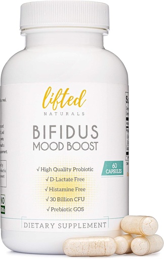 [BRSWG2YYDN7AAFLF] Probiotics 30 Billion CFU - Bifidus Mood Support Supplement w/prebiotics & probiotics for Women and Men - Mood & Digestion Support- Histamine Free - Natural Mood Boost - 60 Days Supply, Non-GMO
