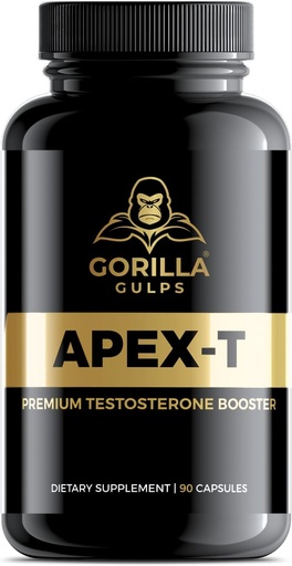 [BRSROAA2CIMBU3IZ] Gorilla Gulps | Apex-T | Premium Testosterone Booster | Testofen® Fenugreek, LJ100® Tongkat Ali | Клинически доказанный | Формула усиления мужской силы Макса | 90 капсул