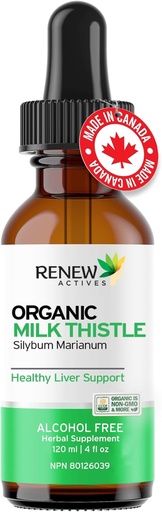 [BRSROFL4OQNBGA3B] Forny Actives Milk Thistle Liquid Extract 110MG per 2ML – Liverstøtte Drops for optimal helse – Ingen alkohol, ikke-GMO, Vegan – støtter leverfunksjon og digestiv helse – laget i Canada – 4 fl oz