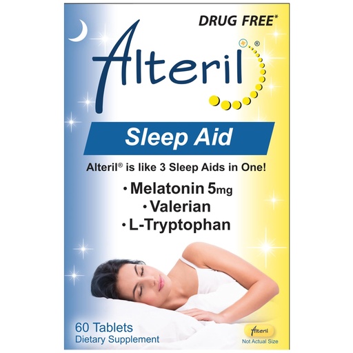 [BRSWKYI5BVYRS2AV] Alteril All Natural Sleep Aid 60 Tablets (Pack of 3)