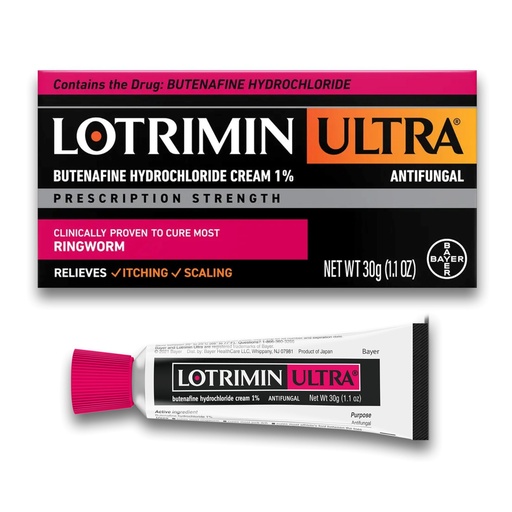 [BRSRA237BAMAOGQV] Lotrimin Ultra Ringworm Cream, Butenafine Hydrochloride 1%, Effective Antifungal Treatment of Most Ringworm, 1.1 Ounce (30 Grams)