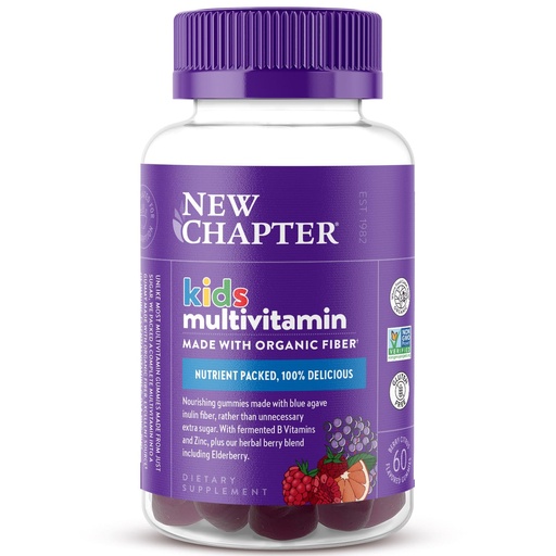[BRSW2FDROENQI3Y7] New Chapter Kids Multivitamin Gummies - 65% Less Sugar, Kids Gummy Vitamins with Vitamins C, D3 & Zinc, Non-GMO, Gluten Free, Berry-Citrus, 60ct