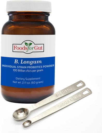 [BRSRAYL7O4FQ2A3Z] Bifidobacterium Longum Probiotic Powder 100 Billion cfu's | Made in USA | No Additives | Direct from Manufacturer | No Third-Party Storage | Immune Support | B. Longum | 60 Grams (2.11 Oz)