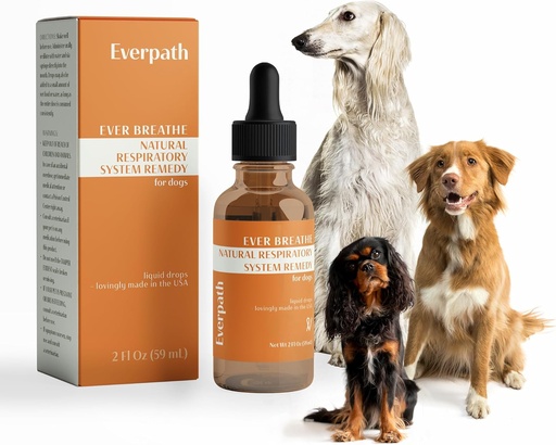 [BRSROCQYOZYB6ADP] Everpath Respiratory Support for Dogs - 2 Fluid Ounces/60mls | Made in The USA | Boosts Immune Support & Healthy Breathing | Enhances Respiratory Function | Natural Solution for Pets