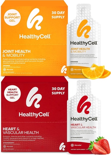 [BRSROGD4CEHAMGTO] Healthycell Heart & Vascular Health + Joint Health & Mobility Supplements for Men & Women Bundle