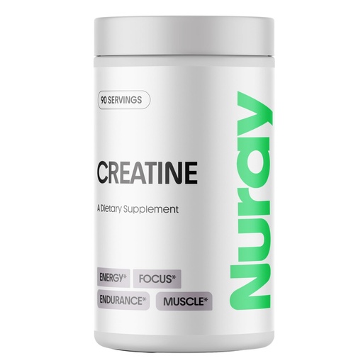 [BRSRAFI7AEIGMEYV] Nuray Premium Creatine Monohydrate Powder – Energy Enhancer and Exercise Performance & Recovery, Support Muscle Mass & Brain Function – Unflavored, 90 Serving, Vegetarian