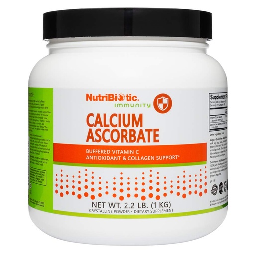 [BRSWIYT3BEHGO2DI] NutriBiotic Calcium Ascorbate Vitamin C Powder, 2.2 Lb - Essential Antioxidant & Collagen Support Supplement