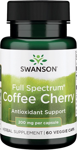 [BRSWGEL5DMIREFIV] Swanson Full-Spectrum Coffee Cherry - Herbal Supplement Promoting Immune System Support & Delivering Essential Phytonutrients - Natural Overall Wellness Support - (60 Veggie Capsules, 200mg Each)