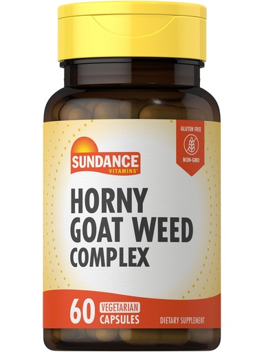 [BRSWICAPBQNRMG32] Sundance Horny Goat Weed Complex | 60 Capsules | with Maca, Tribulus Terrestris, and L-Arginine | Vegetarian, Non-GMO & Gluten Free Supplement