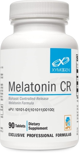 [BRSRMGQTDJ6Q23DZ] XYMOGEN Melatonin CR - 5 mg Melatonin Extended Release Tablets - Sleep Cycle & Circadian Rhythm Support - Vegetarian, Dairy-Free & Non-GMO - 90 Tablets