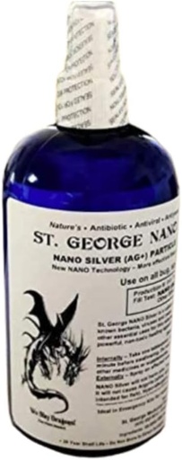 [BRSWGCD4OV7RGFI2] St. George Nano Silver | Collodial Silver Liquid Immune Support Supplement - Gluten Free and Probiotic Friendly Particle Solution 68 PPM (16 oz.)