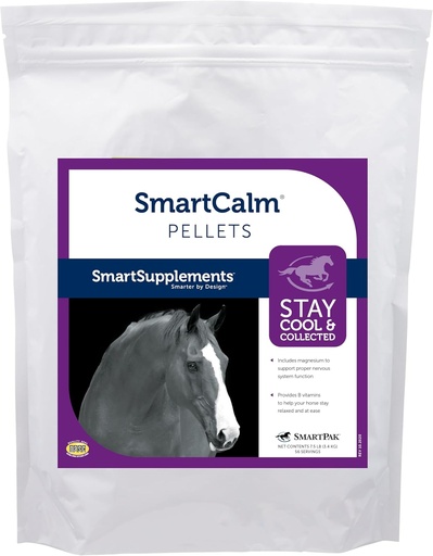[BRSRAFL5OV6AEDLA] SmartCalm Pellets Horse Calming Supplement | No Added Sugar or Herbs | Equine Supplement | 56 Servings | 7.5 lb Bag