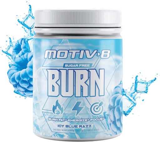 [BRSRAZLYAVYQIDY6] Motiv-8 Pre-Workout Peformance, Sugar Free Pre-Workout, Boost Energy and Focus, Improve Workouts, Enhances Mood (30 Servings, ICY Blue Razz)