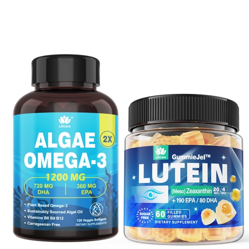 [BRSRABTQBNYAYC33] Sugar Free Lutein 20mg 40mg +Vegan Omega 3 DHA EPA