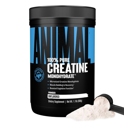 [BRSRMGQCDF7BQCL4] Animal Creatine Monohydrate Powder - Micronized Creatine for Women and Men, Supports Muscle Growth, Strength, Endurance, Recovery and ATP Production, Gym & Workout Supplements - Unflavored, 500g