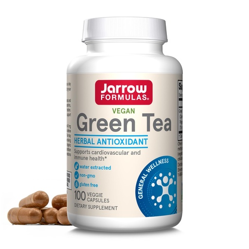[BRSWIYQADEIQ4FDO] Jarrow Formulas® Green Tea Herbal Antioxidant 500 mg, Dietary Supplement, Cardiovascular and Immune Health, 100 Capsules, 100 Day Supply