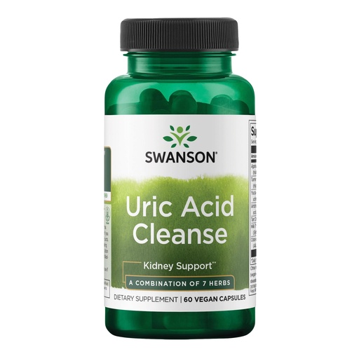 [BRSWIGQPCEOWAF3G] Swanson Uric Acid Cleanse - Natural Supplement Promoting Kidney Support - Features a Powerful Combination of 7 Herbs - (60 Veggie Capsules)