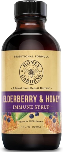 [BRSWKEYHBB4GOEI5] Rei Jardins Elderberry Syup - Apiteràpia Rack Honey - Propolis i Elderberries - Susto - 4 oz
