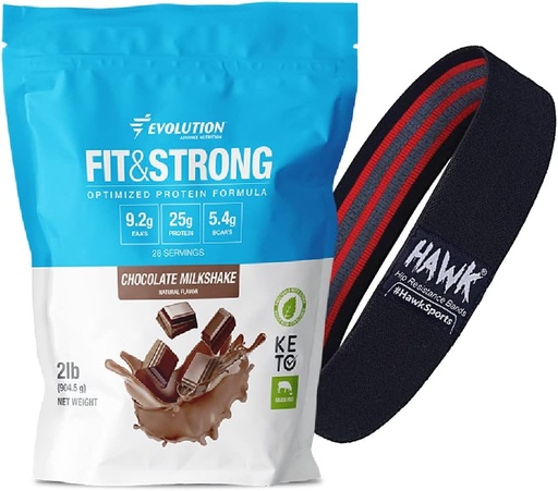 [BRSRMHQZOZ6Q4FLJ] Evolution Advance Nutrition Grass Fed 100% Whey Protein, 2 pund + Resistance Band - Pure Protein Powder med BCAA, Quick Absorbing och Fast Digesting för Optimal Muscle Recovery (Chocolate)