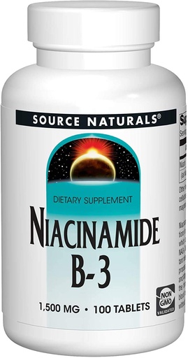 [BRSWGBQFOIIBGDLV] Source Naturals Niacinamide 1500mg, 100 Tabs (2 Pack)